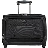 MATEIN Rolling Laptop Bag, 17 inch Wheeled Briefcase for Men Women, Waterproof Roller Work Bag Carry on Luggage Case with 2 Wheels, Overnight rolling Computer Bags for Business Travel College, Black