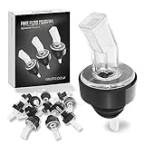 Esatto Pourer with Screen, 12 Pieces - Premium Quality Liquor Dispenser Pour Spouts with Built-in Filter for Smooth Pouring - Pour Spouts Ideal for Bartenders, Home Bars, and Parties