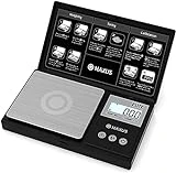 MAXUS Precision Pocket Scale 200g x 0.01g, Digital Gram Scale Small Food/Jewelry Scale Ounces/Grains Scale with Backlit LCD, Great for Travel
