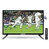 Audiobox 24' TV Widescreen HDTV, Built-in DVD Player with HDMI & USB with Car Cord Adapter and Digital Noise Reduction, RV Camper Television (TV-24D)