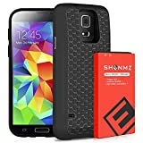 Galaxy S5 Battery, 7800mAh (Up to 3X Extra Battery Power) Galaxy S5 Extended Battery Replacement with Black Protection Cover Case for Samsung Galaxy S5 G900A G900P G900V G900T G900F G900H G900R4 I9600