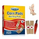 MYMULIKE Corn Removers for Feet, 24 Pack, 2 Size Corn Removers for Toe, Corn Remover Feet, 12 Large Size and 12 Small Size Foot Corn Removers, Toes Corn Removal, 24 Pack