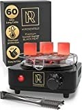 Coal Burner for Hookah Cubes 500W with Grid – Black Heat Hookah Charcoal Burner Electric for Shisha with Grill & Free Hookah Tongs Hookah Starter Durable 304 Steel Coil Hookah Coals Burner Small