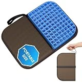 WISIMMALL Gel Seat Cushion Portable Massage Travel Cushions, Super Thick Foldable Seat Cushion for Car Office Chair Wheelchair Hip, Coccyx, Sciatica, Pressure Sores Tailbone Pain Relief