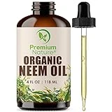 Organic Neem Oil For Skin Neem Oil for Hair Need Oil 100% Pure Cold Pressed Neem Oil for Essential Oil Mixing Neem Oil for Plants Neem Cake Massage Oil Neem Oil Spray for Indoor Plants 4oz
