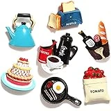Food Fridge Magnets Food Magnets for Fridge,Fun Refrigerator Magnets Decorative,Cute Magnets Fridge Large Resin Strong Magnets for Kitchen Decor