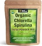 Good Natured Organic Spirulina and Chlorella Powder 50/50 Mix - 3 Month Supply - Vegan & Non-GMO Chlorella and Spirulina Powder