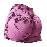 VOYJOY Women Workout Shorts 3.6' Scrunch Butt Lifting Gym Shorts Seamless Yoga Biker Shorts