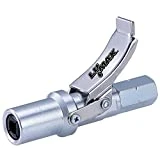 LUMAX LX-1403 Silver Heavy-Duty Quick Release Grease Coupler, 1/8' NPT, 1 Pack. Integrated Non-Return Valve enables Unit to be Disconnected Easily at pressures up to 15,000 PSI.