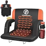 HOPERAN 23' Dual-Sided Heated Stadium Seats for Bleachers with Back Support, 3 Levels Heating Bleacher Seats with Backs and Cushion Wide, 5 Pockets Portable Stadium Chair for Outdoor Games Sports