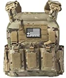 Crusader 2.0 Tactical Airsoft Vest with Molle Quick Release Buckles and Side Cummerbund Pouches and Triple mag Pouch(OCP Camo)