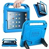 AVAWO iPad 2 3 4 Generation Kids Case（Old Model）- Built-in Screen Protector, Shockproof Handle Stand Kids Friendly Compatible with iPad 2nd 3rd 4th Generation (Blue)