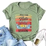 Noffish Grab Your Balls It's Canning Season Canning Tshirt for Women (2-Green,Medium)