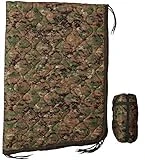 USGI Industries Military Woobie Blanket | Thermal Insulated Camping Blanket, Poncho Liner | Large, Portable, Insulation, Water-Resistant, for Hiking, Survival | Compression Carry Bag
