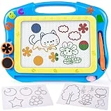 FLY2SKY Magnetic Drawing Board Magna Drawing Doodle Board Travel Size Toddler Toys for 1-2 Year Old Sketch Writing Colorful Erasable Sketching Pad Birthday Gifts Boys Kids Educational Learning Toy