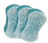 Spongeables Exfoliating Body Wash Sponge with Avocado Oil and Vitamin E, Sea Salt, 3 Count