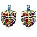 Hying Happy Hanukkah Earrings for Women Girls, Star of David Dangle Earrings Chanukah Pendant Earrings Hanukkah Menorah Candle Fashion Jewelry Gift Earrings for Jewish Celebration Party Favor
