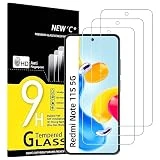 NEW'C [3 Pack Designed for Xiaomi Redmi Note 11 4G (6.5'), Redmi Note 11S 4G Screen Protector Tempered Glass, Case Friendly Anti Scratch, Bubble Free, Ultra Resistant