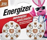 Energizer Size 312 Hearing Aid Batteries, Brown Tab Hearing Aid Batteries Size 312, 16 Count