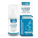 EverSmile AlignerFresh Original Clean - AlignerFresh Cleaning Foam for Invisalign & Clear Trays/Aligners. Cleans, Kills Bacteria, Whitens Teeth & Fights Bad Breath (2 Pack - 25 ml)
