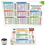 Instant Pot Cheat Sheet Magnet Set - Pressure Cooker Accessories (Large Font) Electric Pressure Cooker Times Cookbook - Instant Pot Accessories Compatible with 3,5,6,8 QT Electric Pressure Cookers