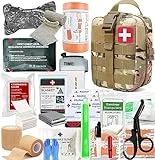 PATVOTOP IFAK Trauma Refill Kit Pack | Vented Chest Seal | Israeli Bandage | CAT GEN-12 | Splint | Compressed Gauze | Bandages | First Aid Kit EMT Bleeding Control for Camping Hiking (Camouflage)