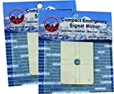 Best Glide ASE Compact, Military Grade, Stainless Steel, Emergency Signal Mirror (2 Pack)