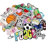 60pcs Random Assorted Styles Embroidered Iron on Patches, DIY Sew Applique Repair Patch Iron on/Sew on Patches for Backpacks,Pants,Clothes,Jeans,Jackets,Hat