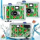 Kanayu 3 Pcs Disposable Camera Waterproof Underwater Single Use Film Camera 35 mm with Flash for Summer Beach Vacation Camp Snorkeling Trip Adult Teens Gift Underwater Disposable Cameras